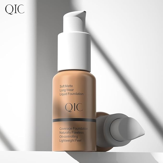 QIC Waterproof Matte Concealer BB Liquid Foundation Cream 101# Porcelain 30ml