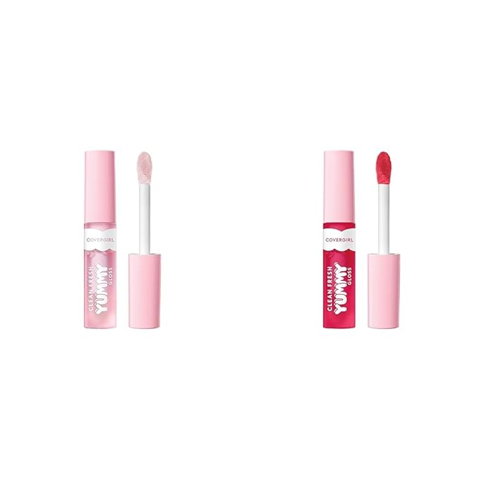COVERGIRL Clean Fresh Yummy Gloss Lip Gloss Bundle - Let's Get Fizzical & You're Just Jelly