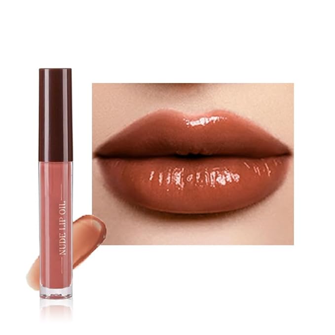 Hydrating Lip Glow Oil, Plumping Lip Oil, Tinted Lip Plumper Gloss,Younger-Looking Lips | Nourishing Long Lasting Non-Sticky Hydrating & Smoothing Lip Treatment Cruelty Free 09#