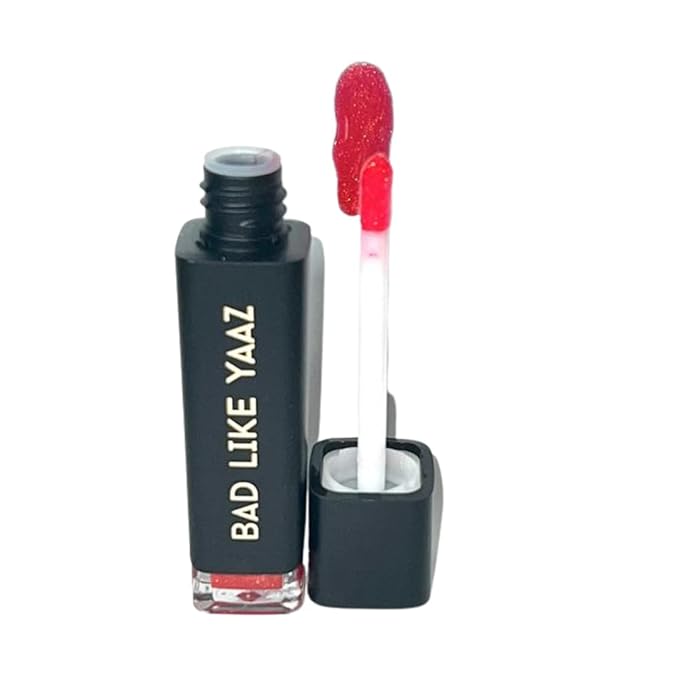 Highly Pigmented Burnt Orange Lip Gloss | Ultra Hi Beam Gloss Effect, Hydrating, Non-Sticky, Long Lasting, Shimmery Finish, Cruelty Free - Bad Like Yaaz Collection (Hot Catty)