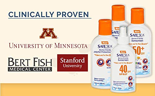 Safe Sea Sunscreen with SPF40 Spray Sunscreen. (40SPF Adults 4OZ) 12 Pack.