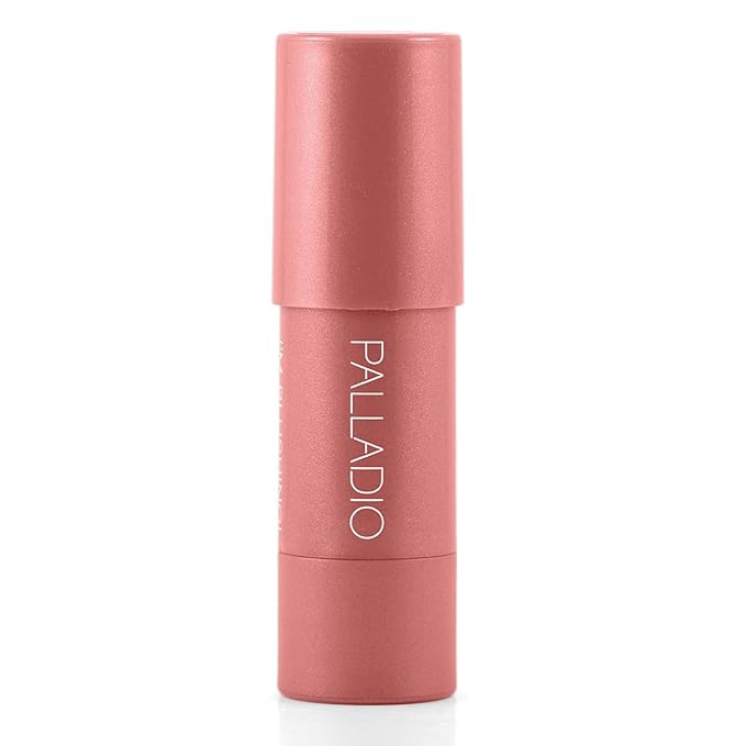 Palladio I'm Blushing 2-in-1 Cheek and Lip Tint, Buildable Lightweight Cream Blush, Sheer Multi Stick Hydrating formula, All day wear, Easy Application, Shimmery, Blends Perfectly onto Skin, Precious