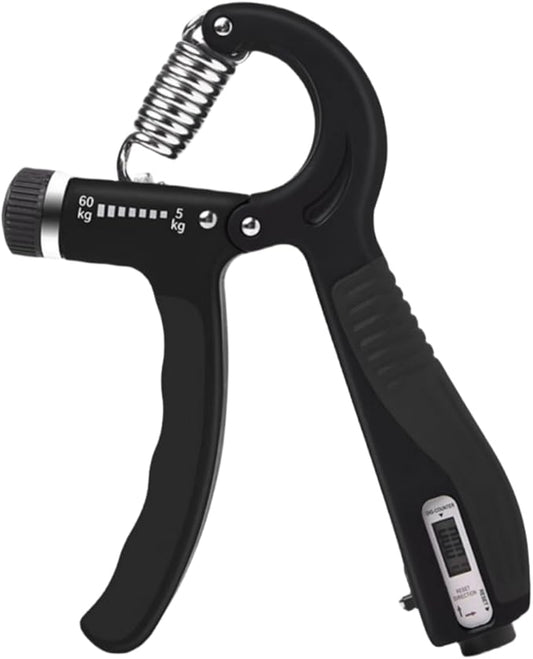1Pcs Grip Strength Trainer Wrist Strengthener with Counter 11-132 Lbs/5-60kg(Black) Lbs/5-60kg(Black)