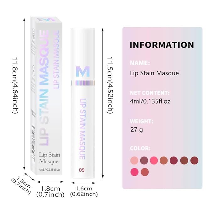Matte Lip Gloss Peel Off Masque - Peel Off Lip Stain Tattoo, Mauve Peel Off Lip Tint,Long Lasting Waterproof Transfer-proof Lip Mask Lip Stain Peel Off Lip Gloss,Stay Lip Makeup 05#