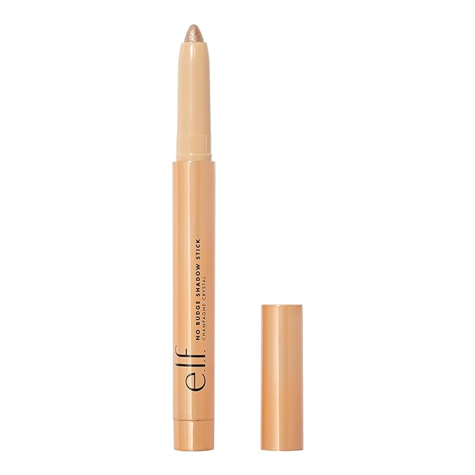 e.l.f. No Budge Shadow Stick, Long-Lasting Cream Eyeshadow Stick For High-Pigment, Metallic Color, Vegan & Cruelty-Free, Champagne Crystal