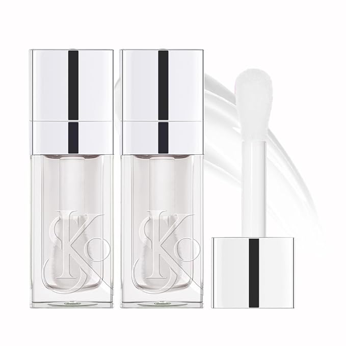 2PCS Lip Gloss Oil Set, Hydrating Lip Oil for Women, Moisturizing Lip Balm for Smooth Lip Lines, Nourishing Lip Treatment for Shiny Lips Essential Lip Care Products