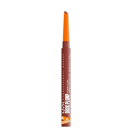 NYX PROFESSIONAL MAKEUP Duck Plump Plumping Lip Liner, Matte Pencil With Up To 10HR Wear, Swollen Spice (Warm Nude Lip Liner)