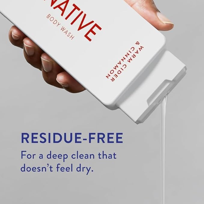 Native Body Wash for Men & Women, Seasonal | Sulfate, Paraben, and Dye Free, with Naturally Derived Clean Ingredients Leaving Skin Soft and Hydrating, Warm Cider & Cinnamon 18 oz - 2 Pk