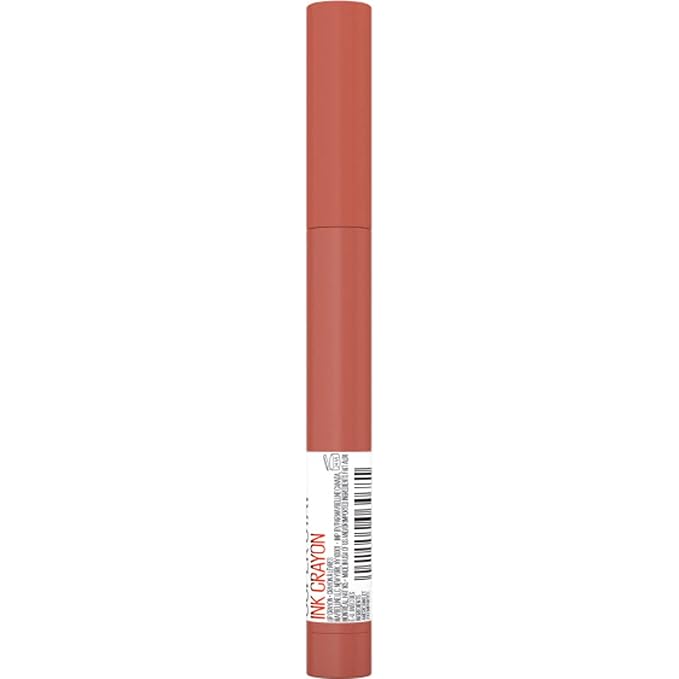 Maybelline Super Stay Ink Crayon Matte Longwear Lipstick Makeup, 160 Stop At Nothing, 0.04 oz