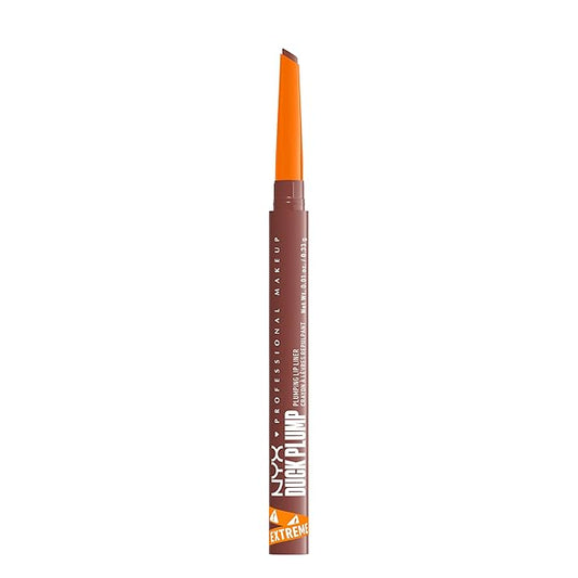 NYX PROFESSIONAL MAKEUP Duck Plump Plumping Lip Liner, Matte Pencil With Up To 10HR Wear, Nude Flip (Nude Lip Liner)