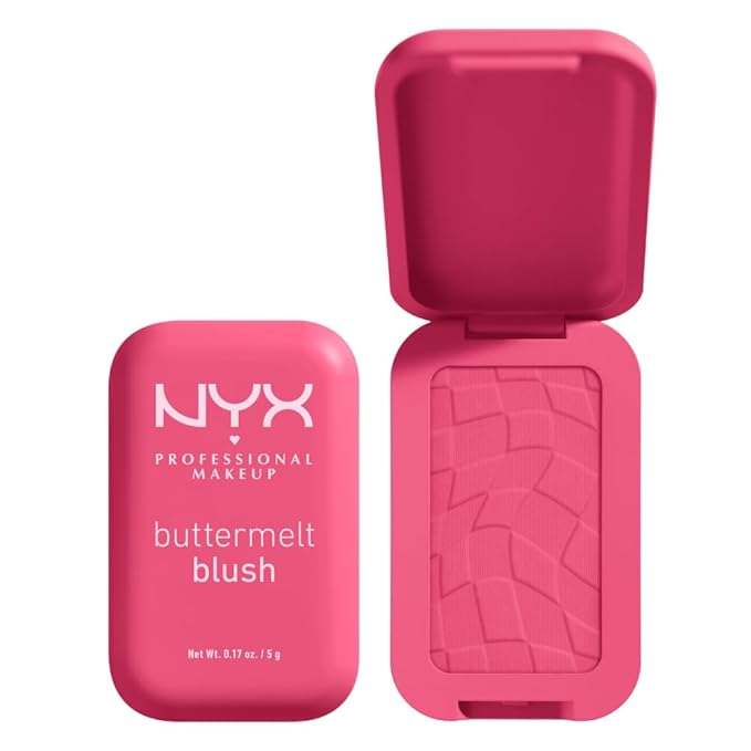 NYX PROFESSIONAL MAKEUP Buttermelt Powder Blush, Fade and Transfer-Resistant Blush, Up to 12HR Make Up Wear, Vegan Formula - Getting Butta