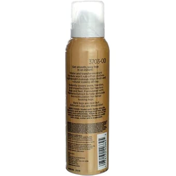 Sally Hansen Airbrush Legs, Leg Spray-On Makeup, Fairest Glow 4.4 Oz (Pack of 2)