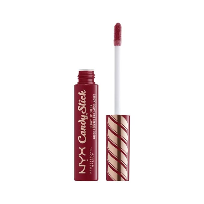 NYX PROFESSIONAL MAKEUP Candy Slick Glowy Lip Color Gloss - Single Serving (Wine Red)
