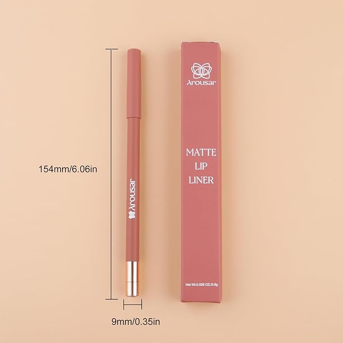 Matte Lip Liner, Highly Pigmented Natural Lip Makeup, Highly