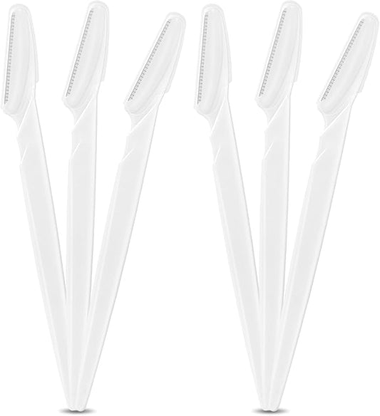 16 Pcs White Eyebrow Razor, Face Razors Multipurpose, Facial Razors for Women Men, Eyebrow Trimmers Shaver with Protective Cover, Dermaplaning Tools for Face Body Use, Facial Hair Removal Tools