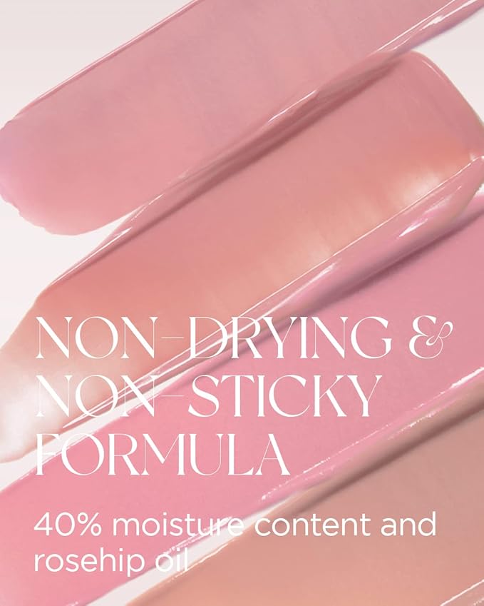 Non-Section Glowy Tint – 114 SHEER THROUGH – Glass Lasting Transparent & Flexible Lip Makeup - Moisturizing Lip Stain for Glossy Finish – Buildable Lipstick for Fuller Looking Lip, 0.18 fl.oz.