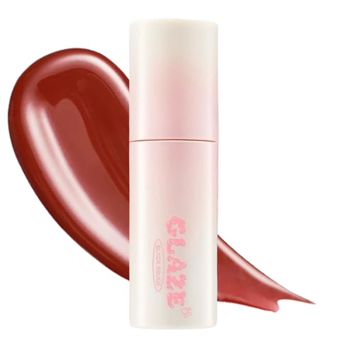 Chewy Lip Glaze, High Shine Lip Gloss, Korean Beauty (GZ07 Cinnamon Latte, 3.5 grams)