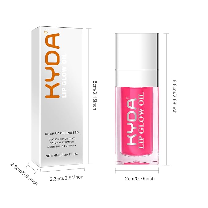 KYDA Hydrating Lip Glow Oil, Moisturizing Lip Oil,