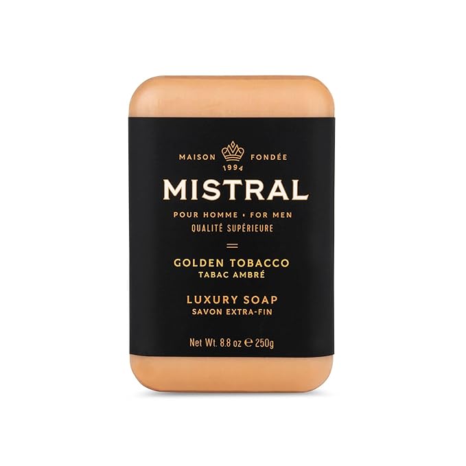 Mistral Bar Soap, Golden Tobacco, Large Bar