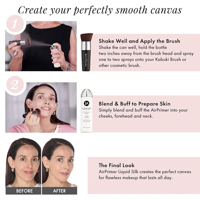 MagicMinerals LiquidSilk Air Primer by Jerome Alexander, Spray Makeup Application