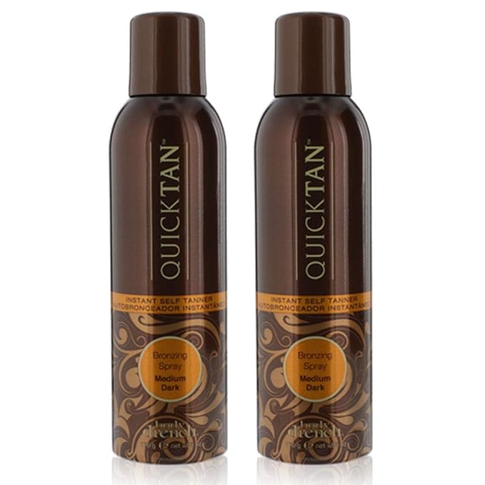 Body Drench Quick Tan Instant Self-Tanner, Bronzing Spray, Medium Dark, 6 oz, 2-Pack