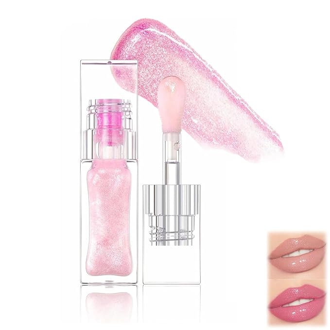 Conversionh Color Changing Lip Oil, Conversion Lip Stain, Conversionh Lip Oil, Boss up Magic Color Changing Lip Oil, Warm Change Hydrating Plumping Lip Nourishing Non-stick Oil (Pink)
