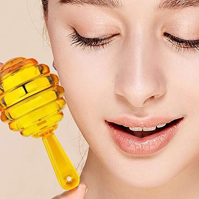 RONRONS 20 Pieces Lip Gloss Tubes, 5.5ml/0.19oz Clear Lip Gloss Containers Amber Honecomb Shaped with Wand Empty Lip Balm Bottle Dispenser with Rubber for DIY Lipstick Cosmetic Sample