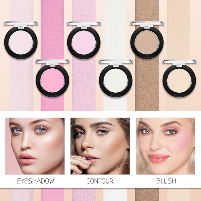 Monochrome Matte Eyeshadow Makeup Palette, Highly Pigmented Light Nude Eyeshadow Palette, Matte Pressed Powder Eye shadow Makeup, Single Vegan Eye Shadow, Daily Evening Women Girls Eyeshadow Gift 1#