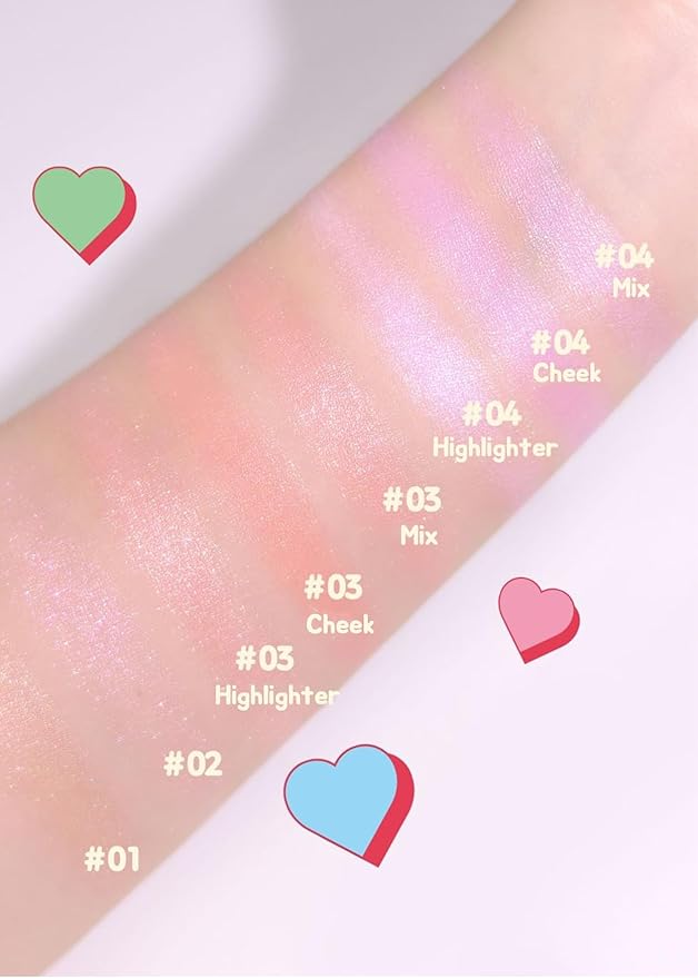 COLORGRAM Milk Bling Heartlighter 02 Pink Heart | Daily Makeup