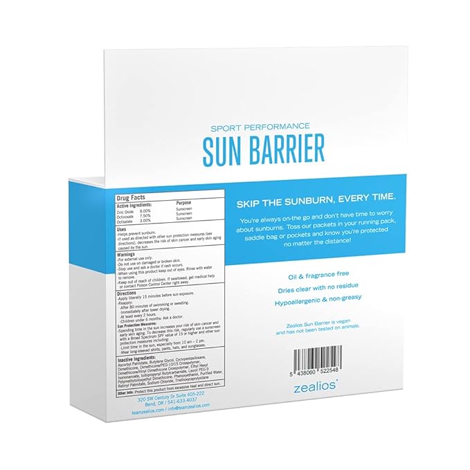 Zealios Sun Barrier SPF 45 - Pocket Packet - 10 Pack