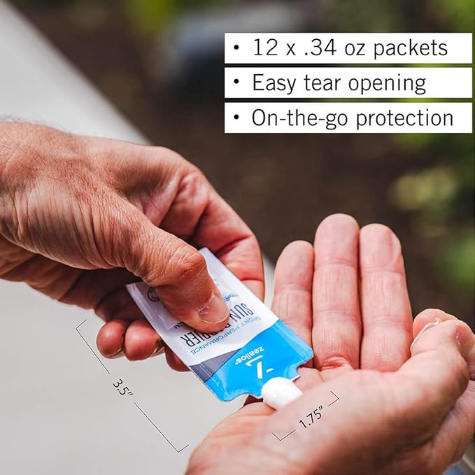 Zealios Sun Barrier SPF 45 - Pocket Packet - 10 Pack