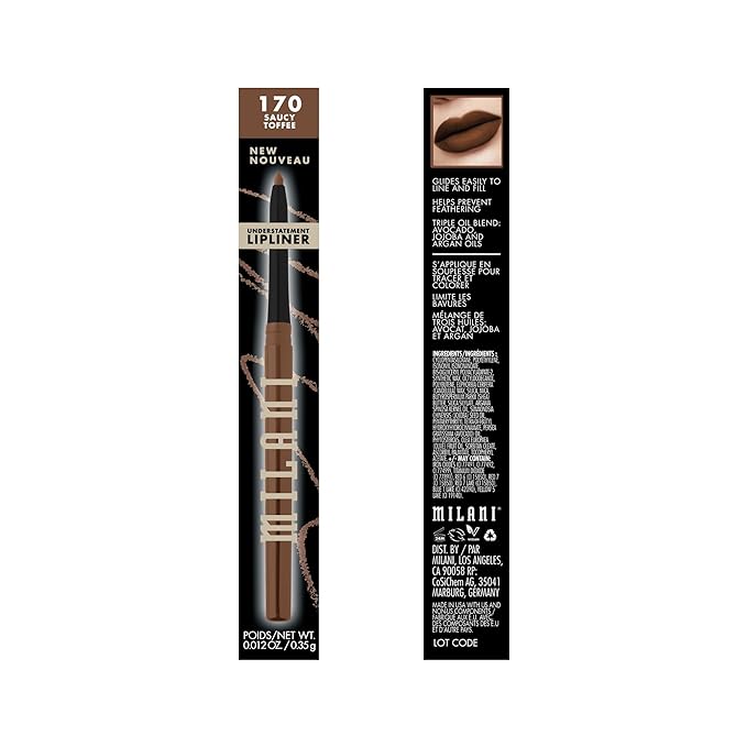 Milani Understatement Lipliner Pencil - Highly Pigmented Retractable Soft Lip Liner Pencil, Easy to Use Lip Makeup