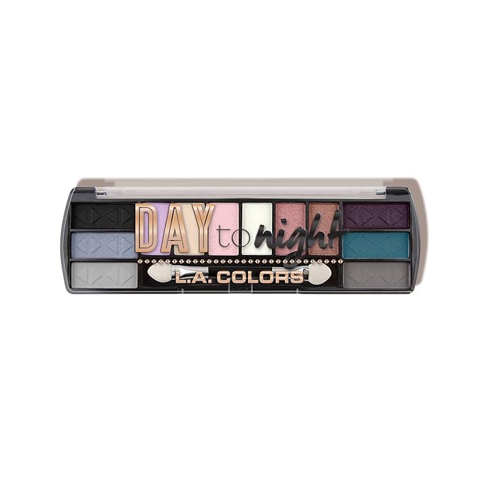 L.A. COLORS Day to Night 12 Color Eyeshadow, Morning Tide CES428