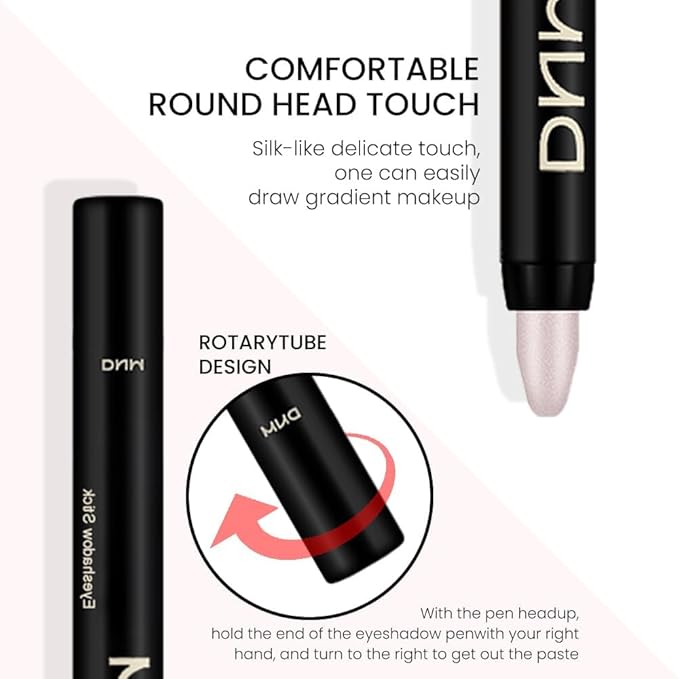 evpct 2Pcs Cream Eyeshadow Sticks Set for Eyes Waterproof, Champagne Shimmer & Pearl Shimmer Matte Eye shadow Stick Pencil Pen Bulk sombras en crema para ojos 17+18