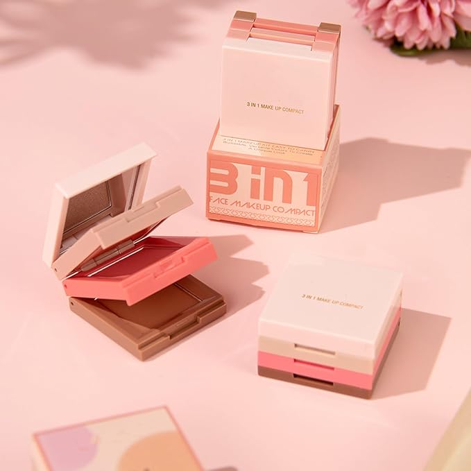 3 in 1 Contour Highlighter Blush Makeup Palette