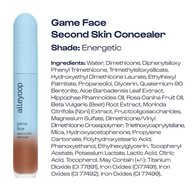 Alleyoop Game Face Concealer Makeup, Lightweight to Medium