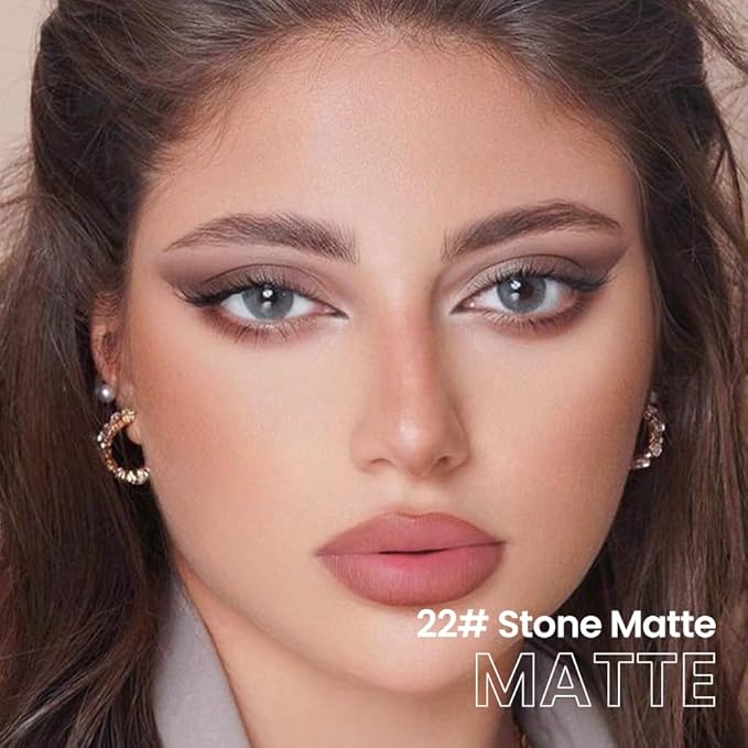 evpct Stone Matte Cream Eye Shadow Brightener Sticks Set for Eyes, Stone Matte Pencil Eye shadow Applicator Stick Pen Palette Makeup Waterproof sombras en crema para ojos 22#