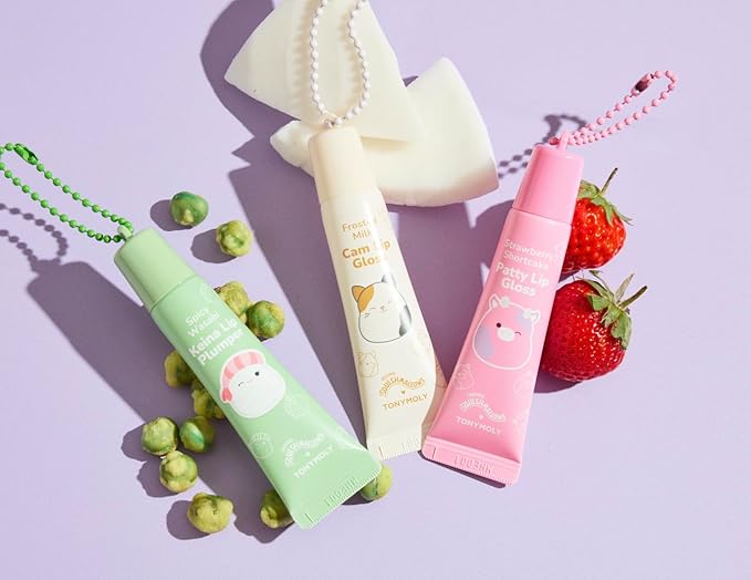 TONYMOLY x Squishmallows Patty Keychain Strawberry Shortcake Lip 11ml