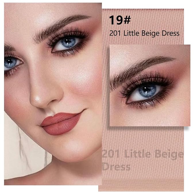 Kaely Pressed Single Eyeshadow Makeup, Nude Pink Matte Highly Pigmented Monochrome Eye Shadow Palette, Waterproof Neutral Powde Mini Eyeshadow, sombras para ojos, Lightweight Blendable, 19