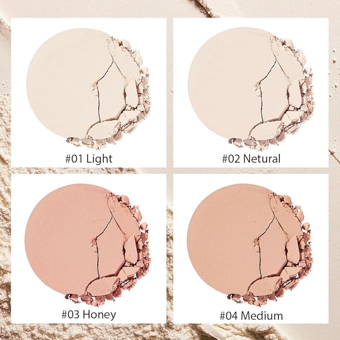 Kaely Matte Pressed Setting Powder Compact,Face Finishing Powder de maquillaje,03