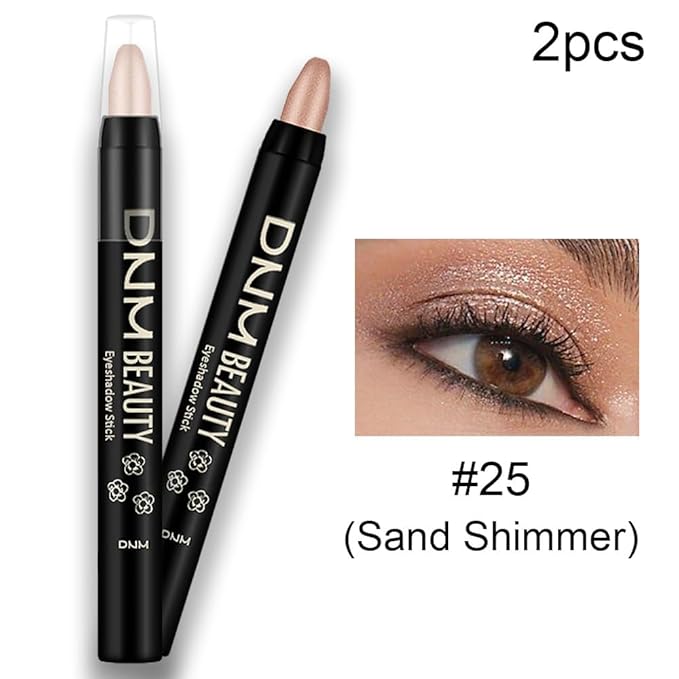evpct 2Pcs Cream Eyeshadow Sticks Set for Eyes Waterproof, Sand Shimmer Matte Eye shadow Stick Pencil Pen Bulk sombras en crema para ojos 25+25
