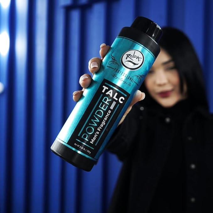 Rolda Men's Barber Talc Powder - White Talcum Prevent Irritation