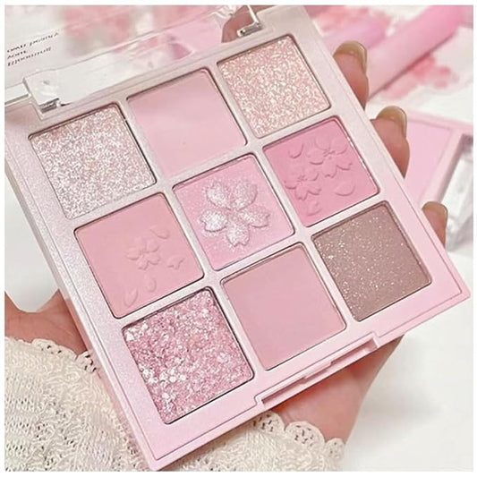 Light Pink Eyeshadow Palette,Neutral Nude Powder Eye Shadow for Older Women,Highly Pigmented Natural Long Lasting Naturing-Looking Pink Makeup Palette,Talc,Paraben Vegan & Cruelty Free