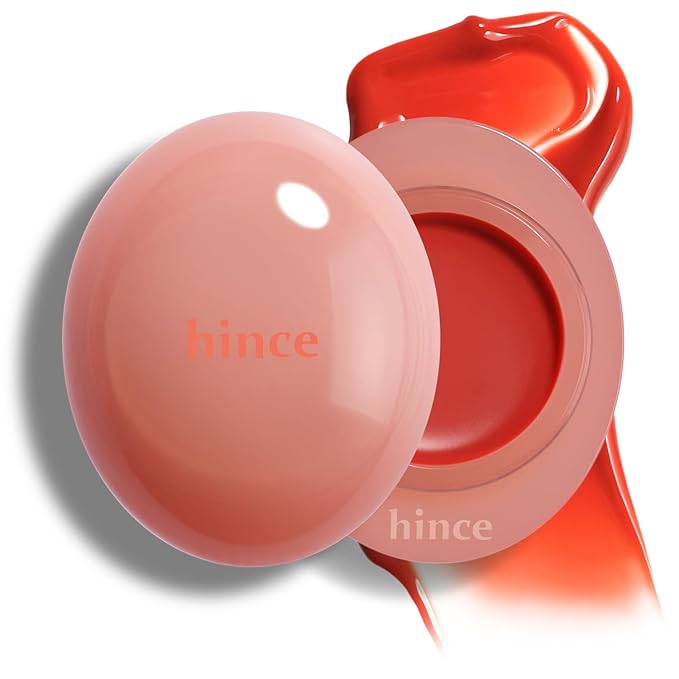 HINCE Raw Glow Dewy Ball - Tinted Lip Balm, Jelly Gloss Glow, Shine and Hydration, Lip & Blush Multiuse, Vegan, 0.12 oz. (13 colors) (CARROT JAM)