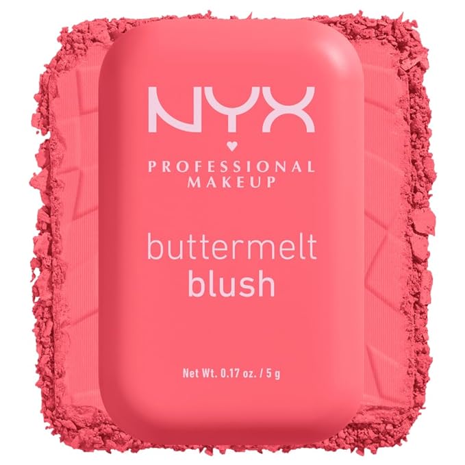 NYX PROFESSIONAL MAKEUP Buttermelt Powder Blush, Fade and Transfer-Resistant Blush, Up to 12HR Make Up Wear, Vegan Formula - U Know Butta