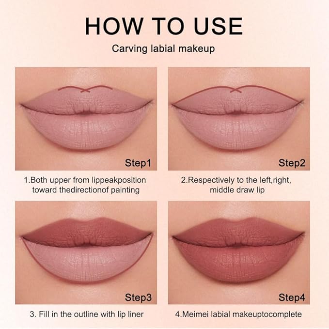 12 Colors lip liner pencils, Modern Classic Lip Liner, Lip Liner Pigmented Vegan Matte, Lasting Finish Lip Liner, Luxurious Creamy Long Lasting Lip Liner, Prevents Feathering and Fading, (04)