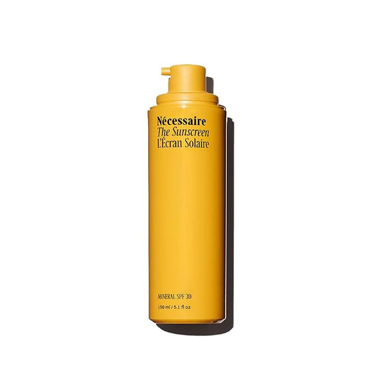 Nécessaire The Mineral Sunscreen SPF 30 PA+++. For The Body. Broad Spectrum. Zinc Oxide, Hyaluronic Acid, Niacinamide. Hydrate. Protect Against Sun Damage + Premature Aging. Dermatologist-Tested 5.1oz