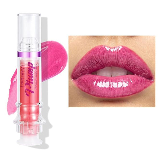 6 Colors Lip Plumper, Hydrating & Smooth Lip Wrinkles, Enhancing Plump Effect for Fuller Lips High Shine Lip Glaze Long Lasting Nourishing Lip Plumper for Women Girls (# 03)