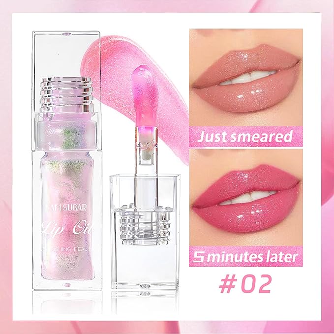 Bossup Color Changing Lip Oil,Magic Color Changing Lip