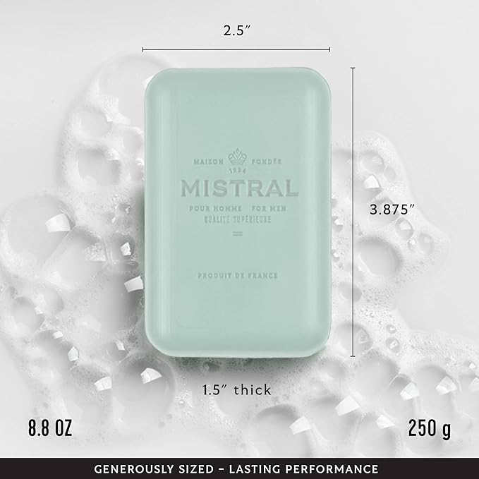 Mistral Bar Soap, Salted Gin, Large Bar